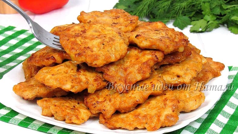 Куриные растрепки на сковороде