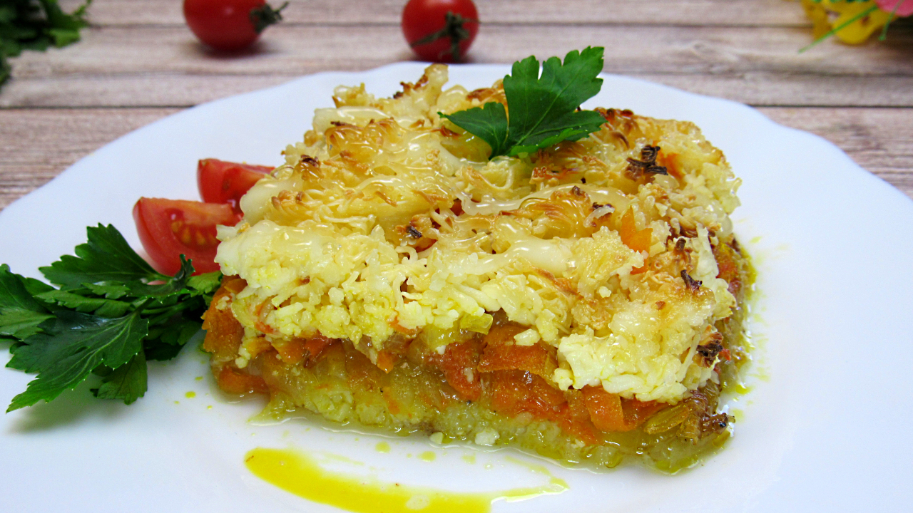 Запеченная рыба с овощами